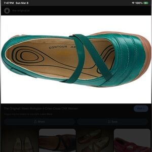 Keen Women's Rivington II Criss-Cross CNX  Green Flats NWOT LEATHER 7.5/38